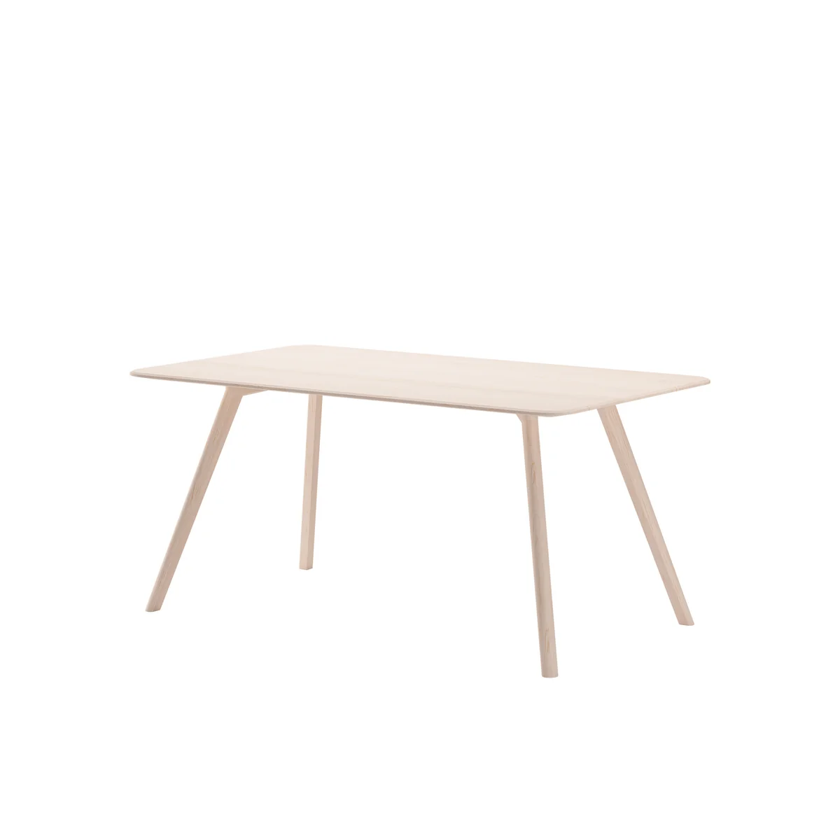 OUT Objekte unserer Tage - Table « » modèle moyen 160 x 92 cm, frêne ciré avec pigment blanc Meyer OUT Objekte unserer Tage - Table « » modèle moyen 160 x 92 cm, frêne ciré avec pigment blanc Meyer