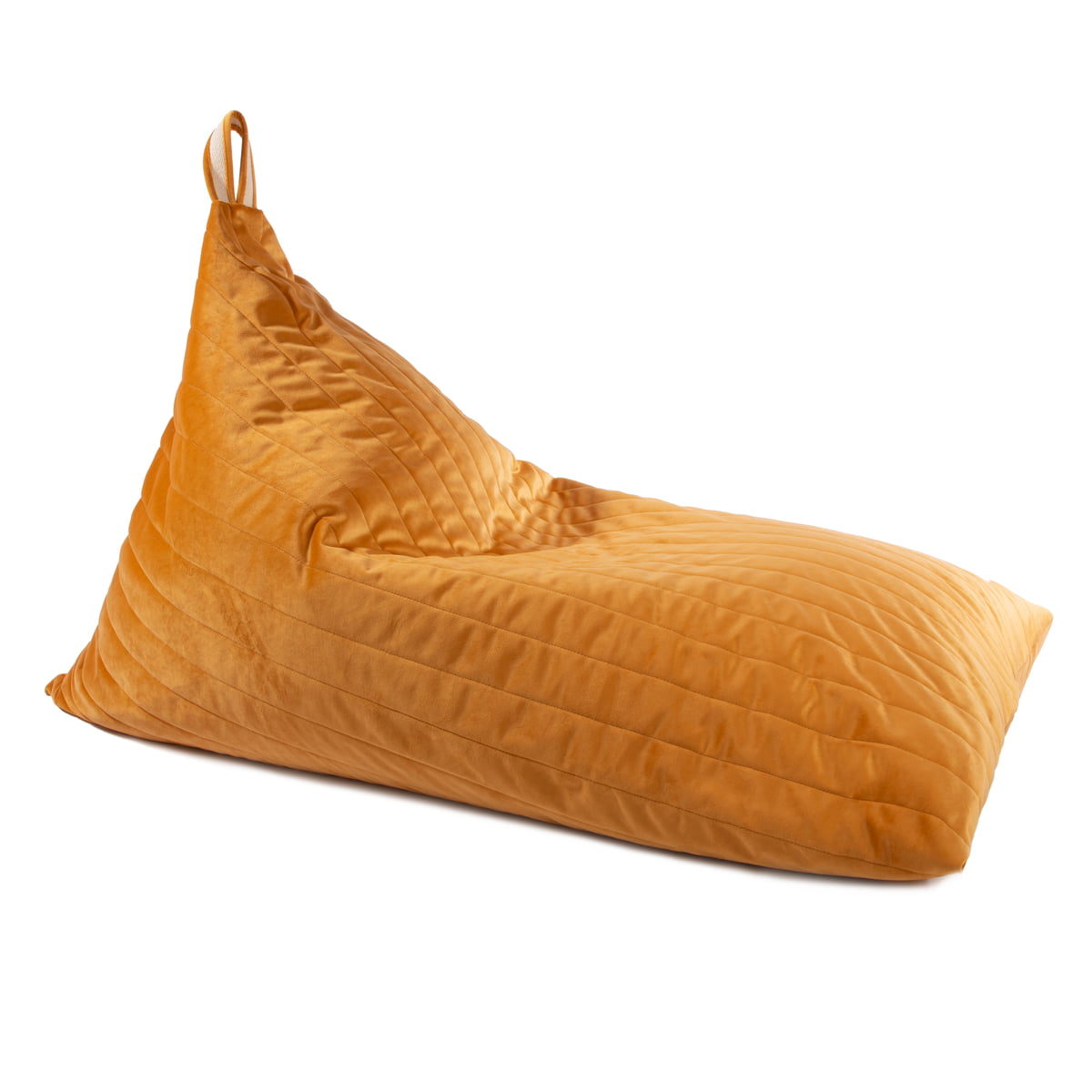 nobodinoz - pouf essaouira velours, 115 x 77 cm, farniente yellow