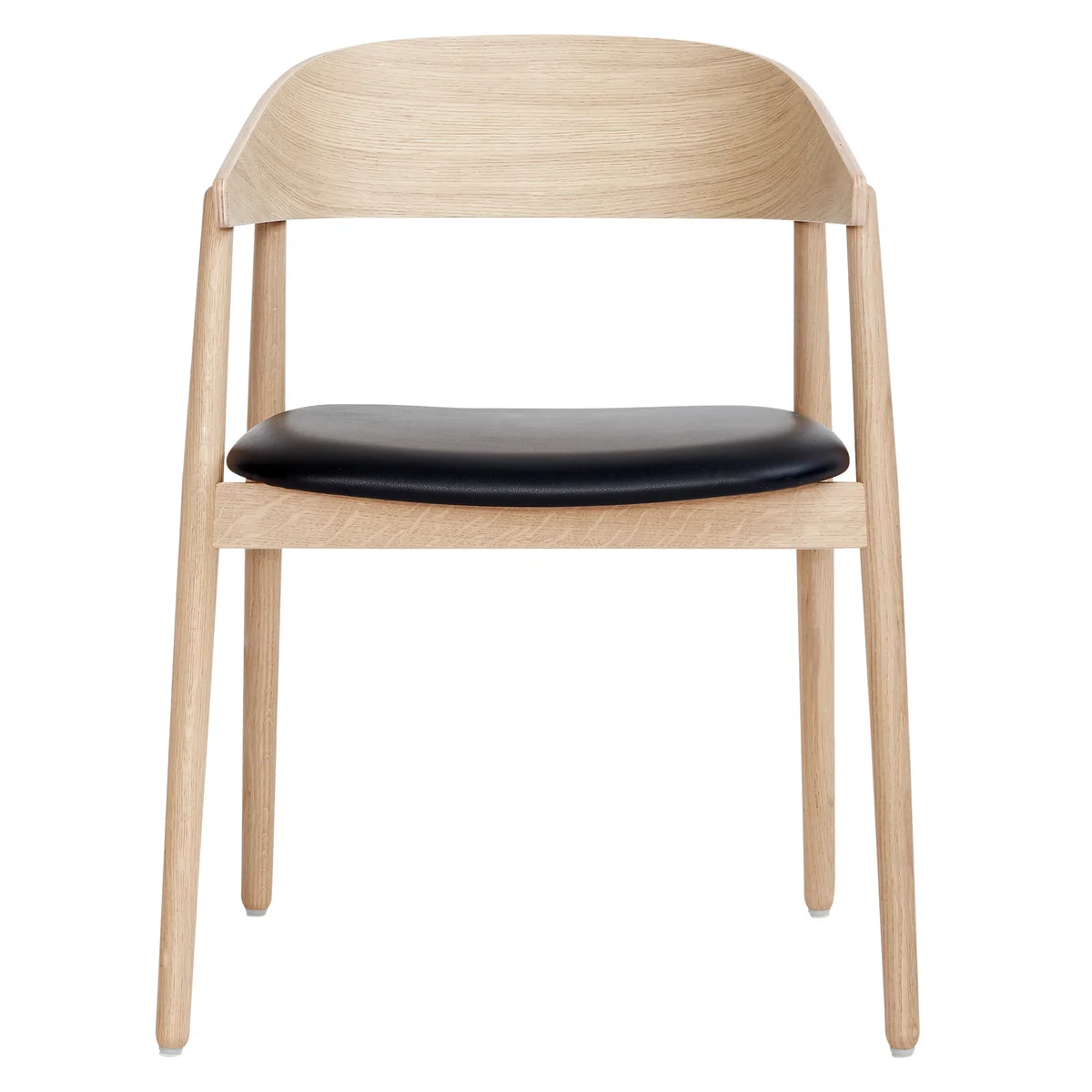 Andersen Furniture - AC2 Chaise, chêne blanc pigmenté / cuir noir Andersen Furniture - AC2 Chaise, chêne blanc pigmenté / cuir noir