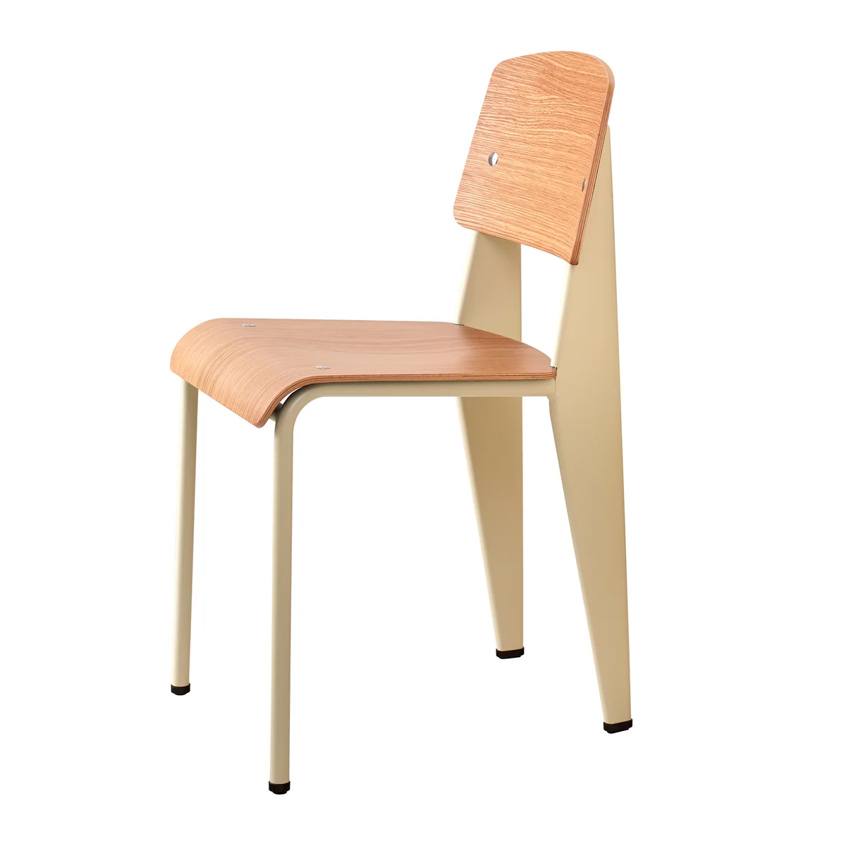 Vitra - Chaise Prouvé Standard, chêne naturel / écru (patins en feutre) Vitra - Chaise Prouvé Standard, chêne naturel / écru (patins en feutre)