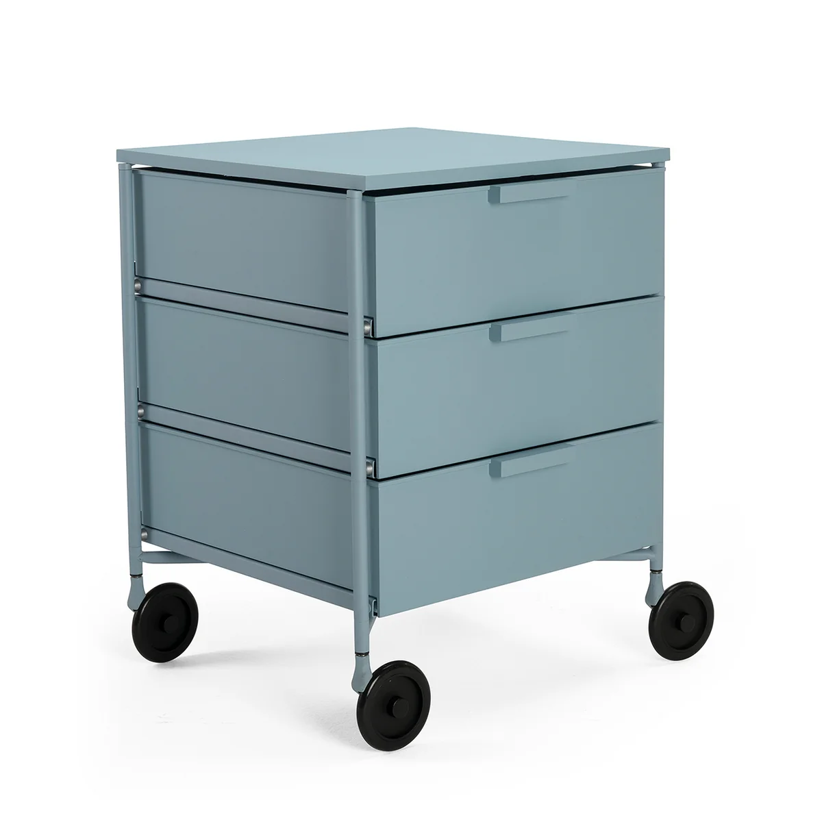 Kartell - Conteneur mobil à roulettes, 3 tiroirs, bleu clair mat Kartell - Conteneur mobil à roulettes, 3 tiroirs, bleu clair mat