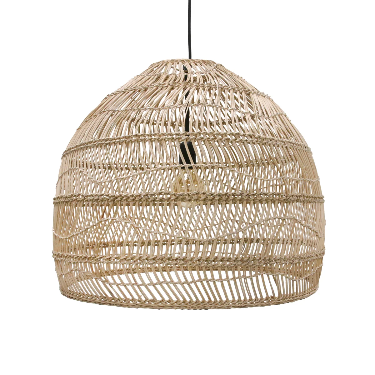 HKliving - Wicker Lampe suspendue M, Ø 60 x H 50 cm, nature HKliving - Wicker Lampe suspendue M, Ø 60 x H 50 cm, nature