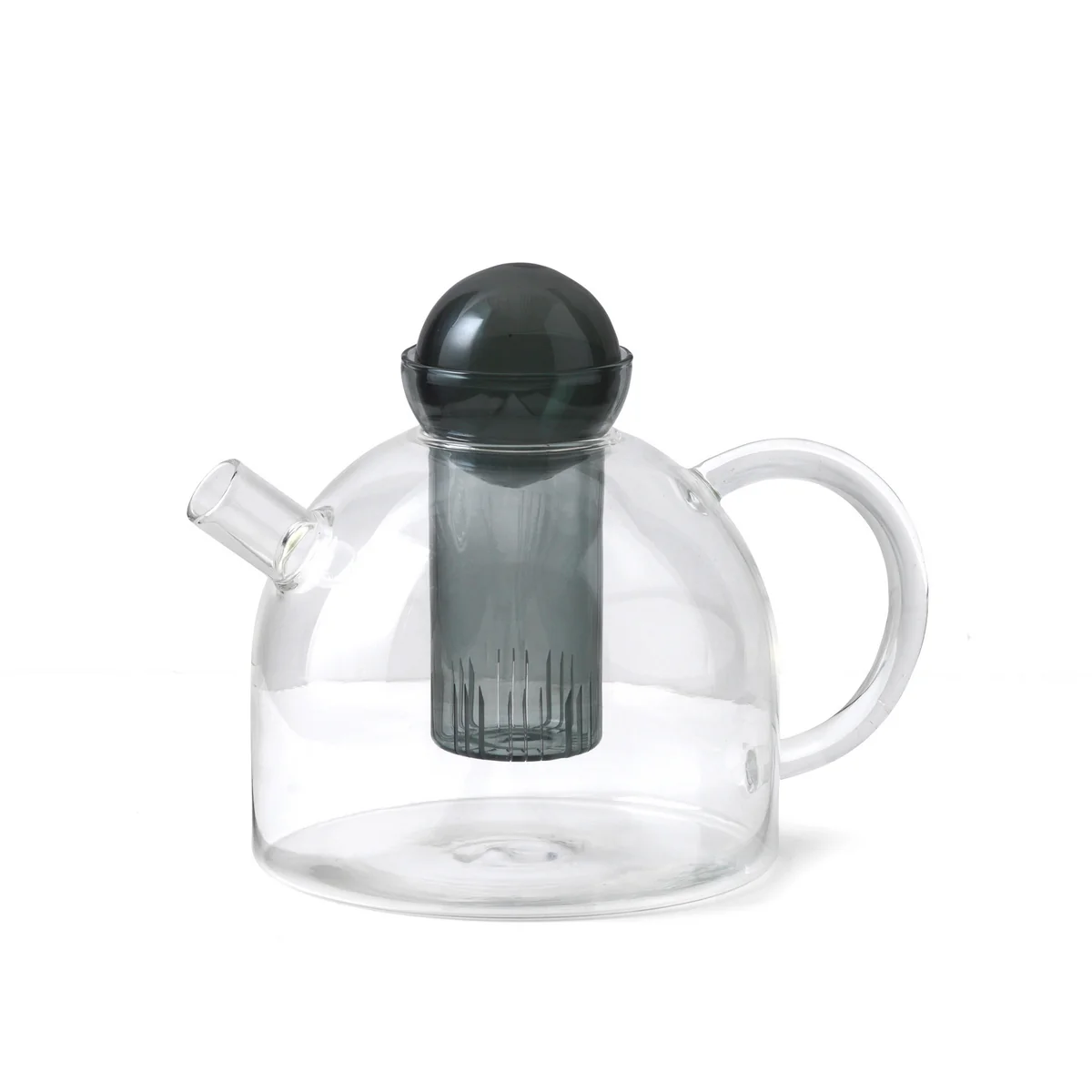 Ferm Living - Théière still 1,25 l, transparent / gris fumée Ferm Living - Théière still 1,25 l, transparent / gris fumée