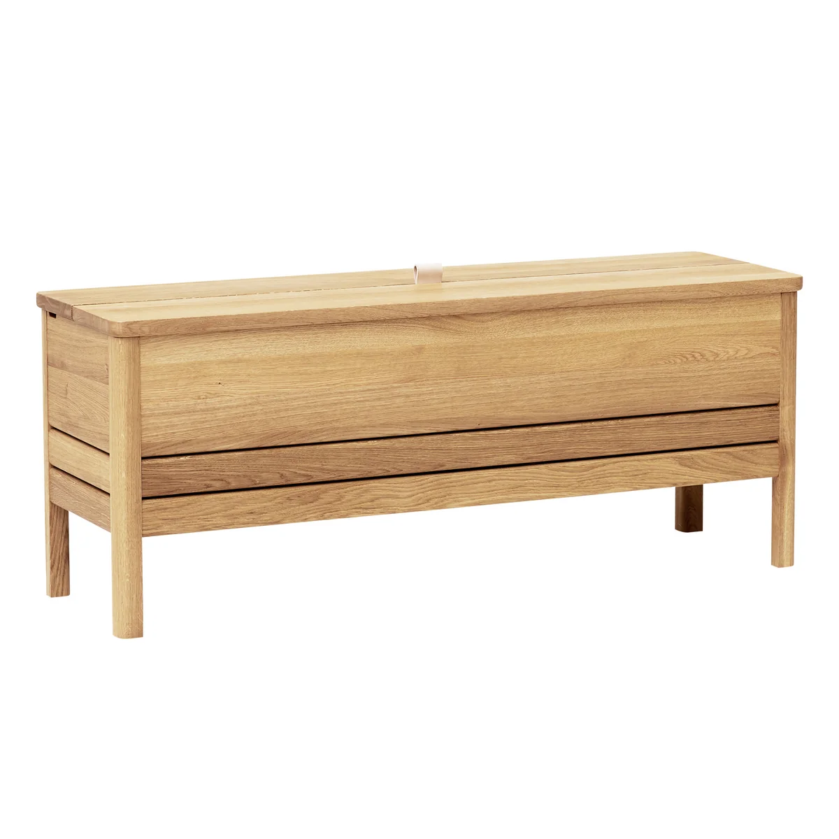 Form & Refine - A Line Banc coffre L 111 cm, chêne blanc pigmenté Form & Refine - A Line Banc coffre L 111 cm, chêne blanc pigmenté