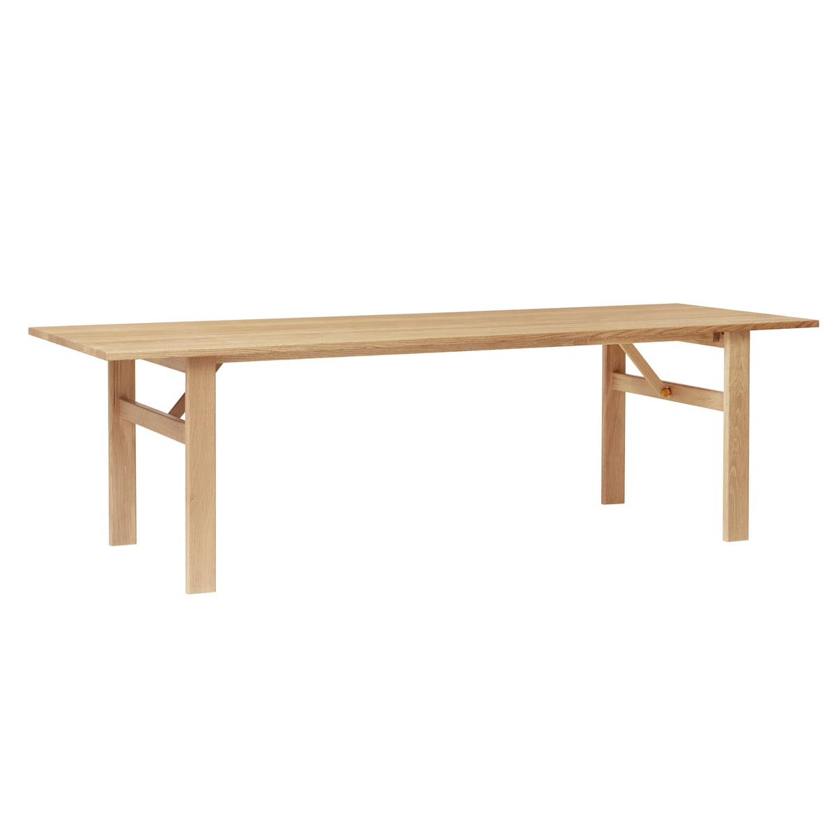 Form & refine - Table à manger damsbo, 245 x 90 cm, chêne blanc