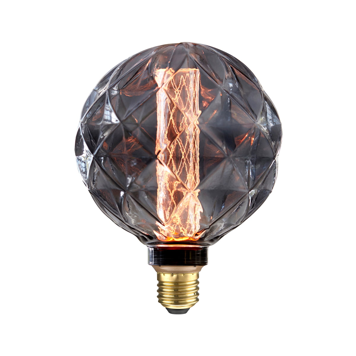 nud collection - lampe led romb, e27 / 3,5 w, smoke