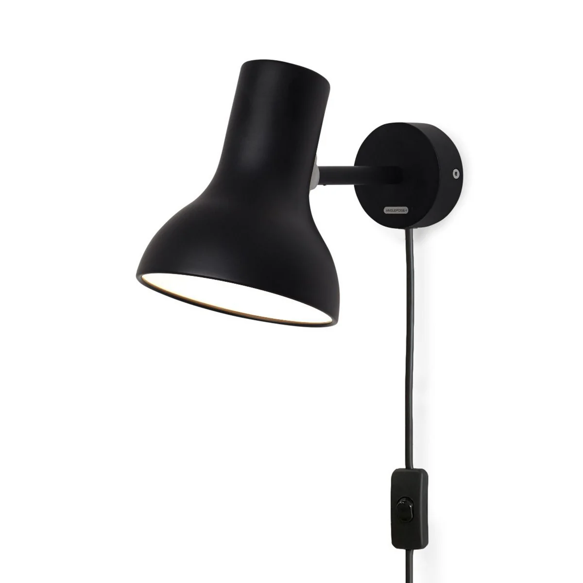 Anglepoise - Type 75 Mini Applique murale, jet black (avec câble)