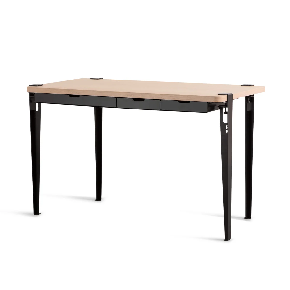 TipToe - Bureau MONOCHROME avec tiroirs, chêne / noir graphite TipToe - Bureau MONOCHROME avec tiroirs, chêne / noir graphite