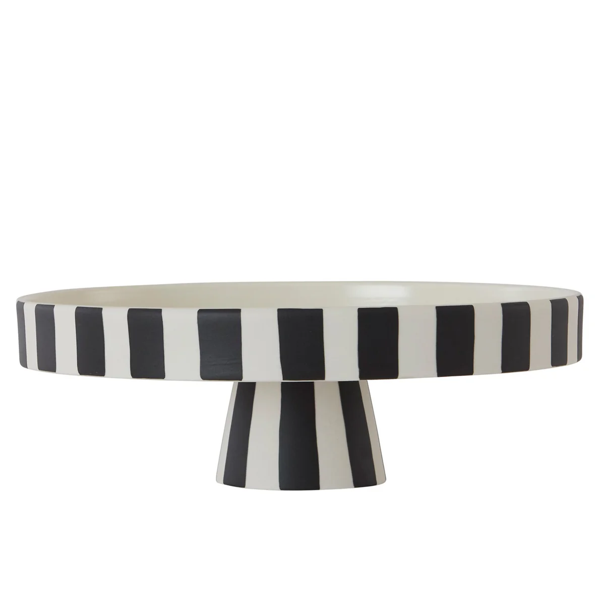 OYOY - Toppu Plateau, Ø 27 x H 9 cm, noir / blanc OYOY - Toppu Plateau, Ø 27 x H 9 cm, noir / blanc
