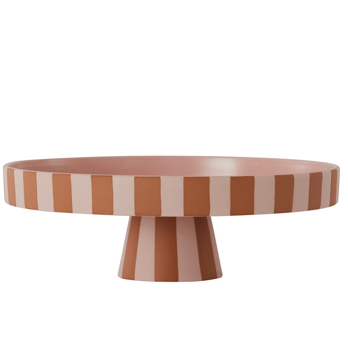 OYOY - Toppu Plateau, Ø 27 x H 9 cm, rose / caramel OYOY - Toppu Plateau, Ø 27 x H 9 cm, rose / caramel