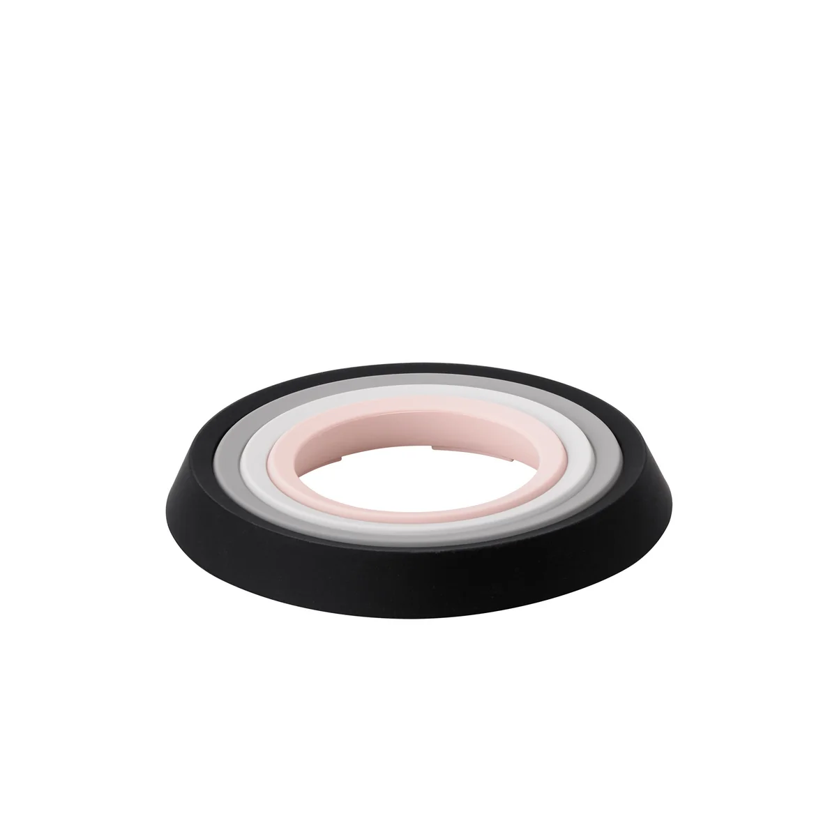 RIG-TIG by Stelton - Place-It Dessous de verre, noir / gris foncé / gris clair / rose (set de 4)