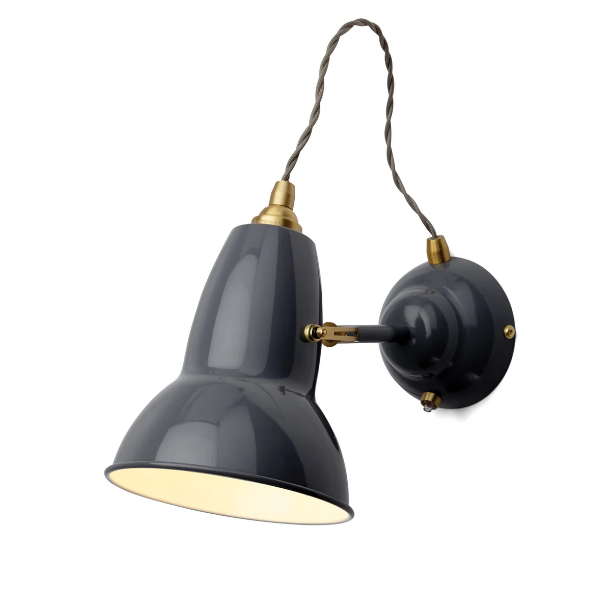 Anglepoise - Original 1227 Applique en laiton, Elephant Grey