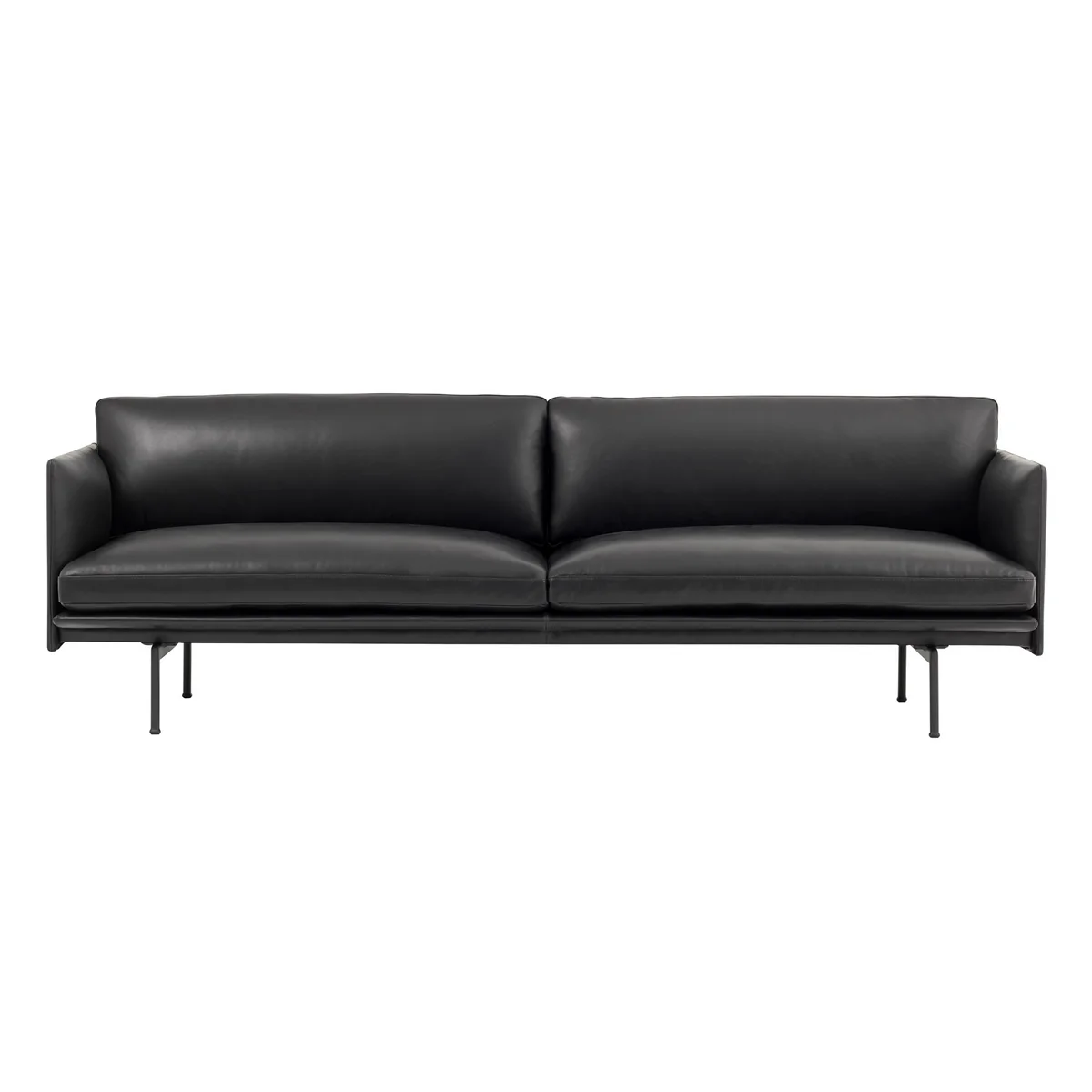 Muuto - Outline Canapé 3 places, noir Refine Cuir / noir Muuto - Outline Canapé 3 places, noir Refine Cuir / noir