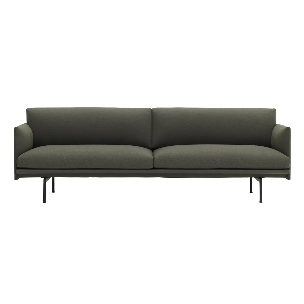 Muuto - Outline Canapé 3 places, g(rün fiord 961) / noir trafic (RAL 9017) Muuto - Outline Canapé 3 places, g(rün fiord 961) / noir trafic (RAL 9017)