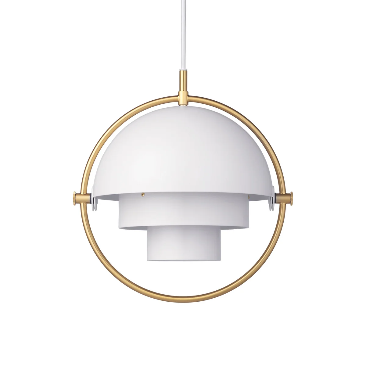 GUBI - Multi-Lite Suspension S, Ø 22,5 cm, laiton / blanc GUBI - Multi-Lite Suspension S, Ø 22,5 cm, laiton / blanc