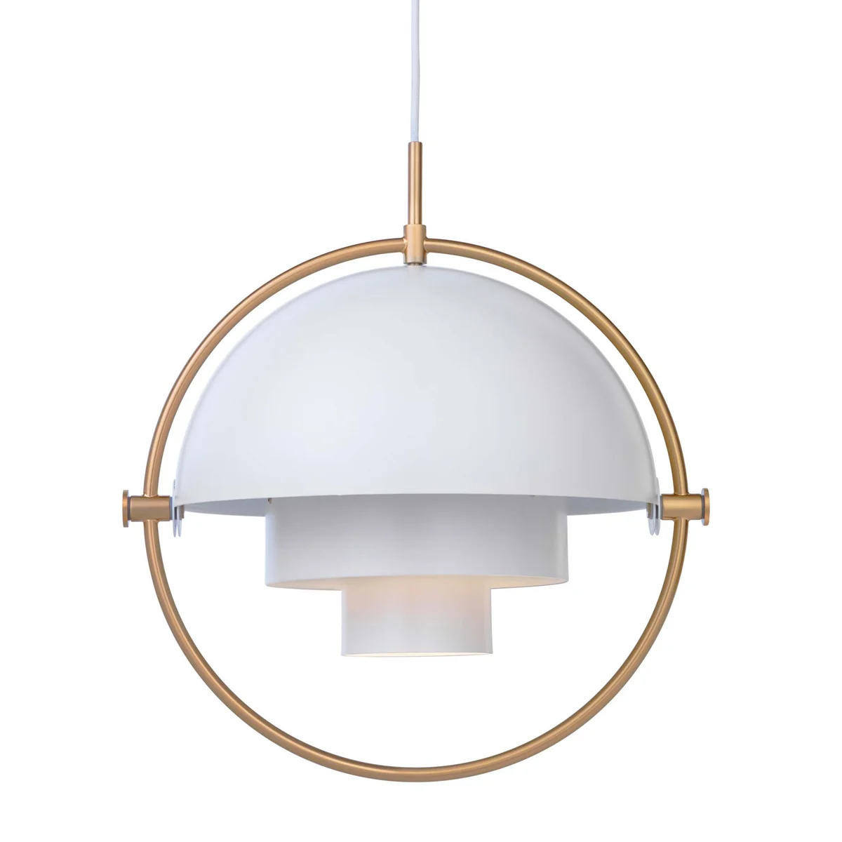 GUBI - Multi-Lite Lampe suspendue Ø 36 cm, laiton / blanc GUBI - Multi-Lite Lampe suspendue Ø 36 cm, laiton / blanc