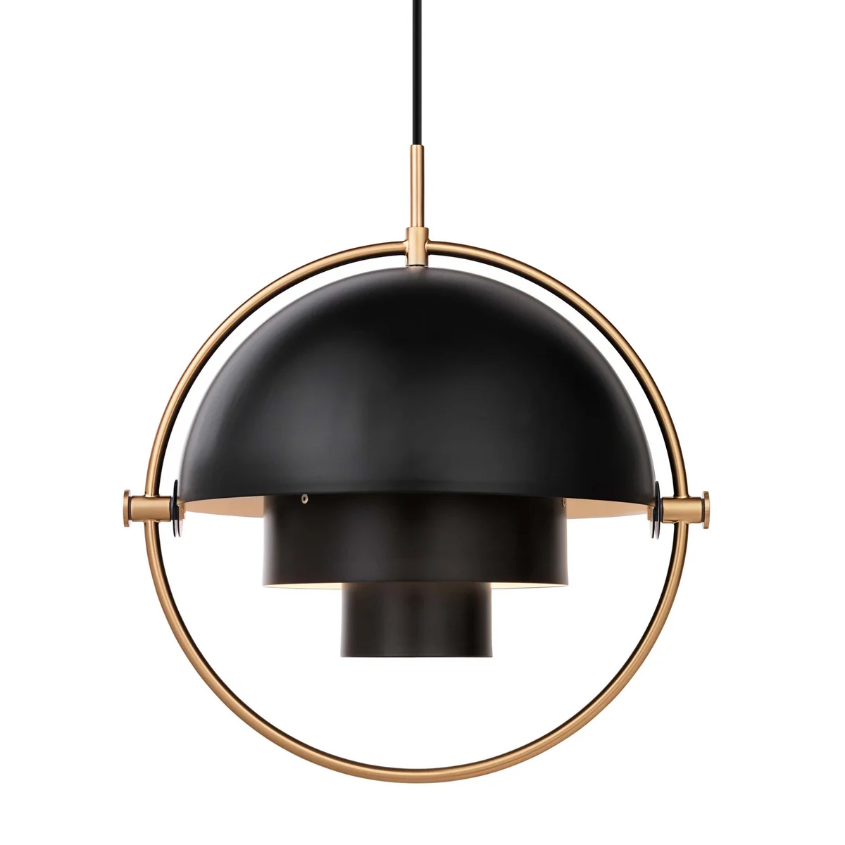 GUBI - Multi-Lite Lampe suspendue Ø 36 cm, laiton / noir GUBI - Multi-Lite Lampe suspendue Ø 36 cm, laiton / noir