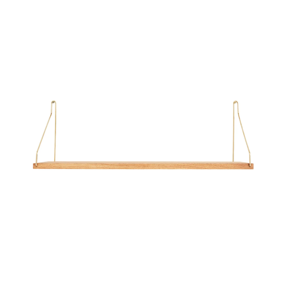 Frama - Shelf Étagère 60 x 20 cm, chêne / laiton