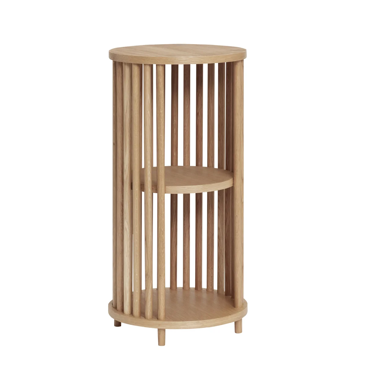 Hübsch Interior - Table d'appoint avec entretoises, Ø 35 x H 70 cm, chêne Hübsch Interior - Table d'appoint avec entretoises, Ø 35 x H 70 cm, chêne