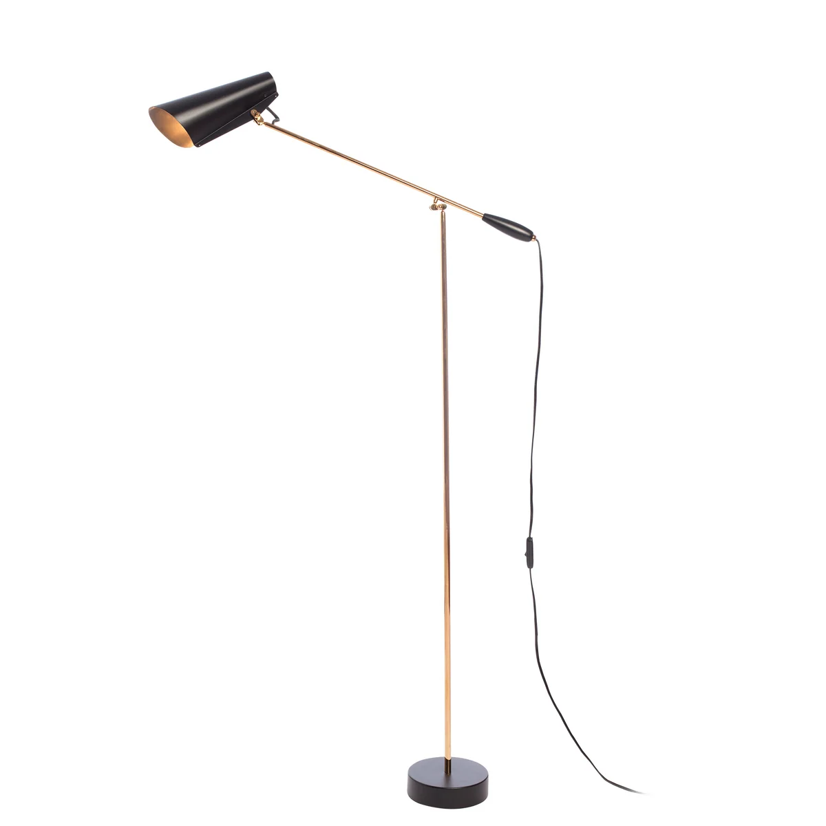 Northern - Birdy lampadaire, noir / laiton