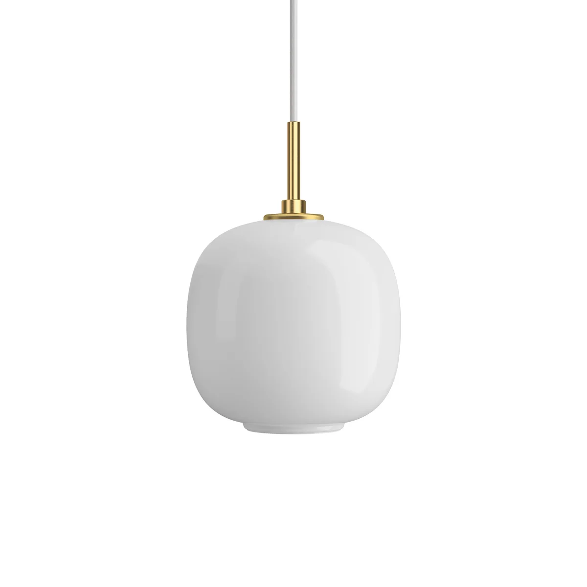 Louis Poulsen - VL45 Radiohus Lampe à suspendre, Ø 17,5 cm, laiton / blanc opale Louis Poulsen - VL45 Radiohus Lampe à suspendre, Ø 17,5 cm, laiton / blanc opale