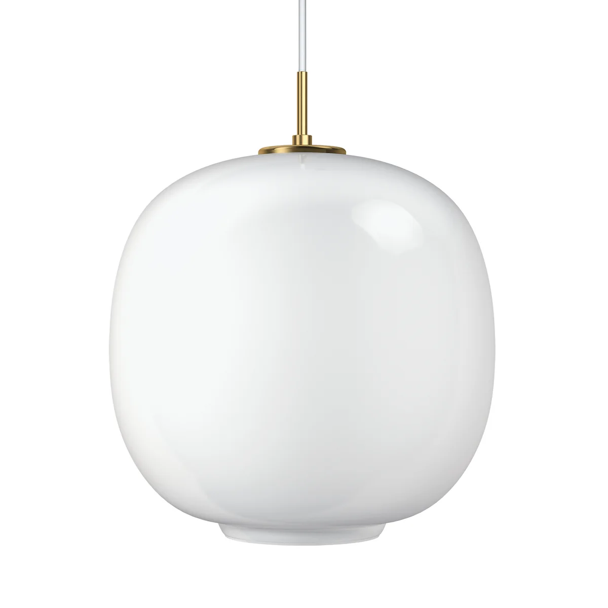 Louis Poulsen - VL45 Radiohus Lampe à suspendre, Ø 37 cm, laiton / blanc opale Louis Poulsen - VL45 Radiohus Lampe à suspendre, Ø 37 cm, laiton / blanc opale