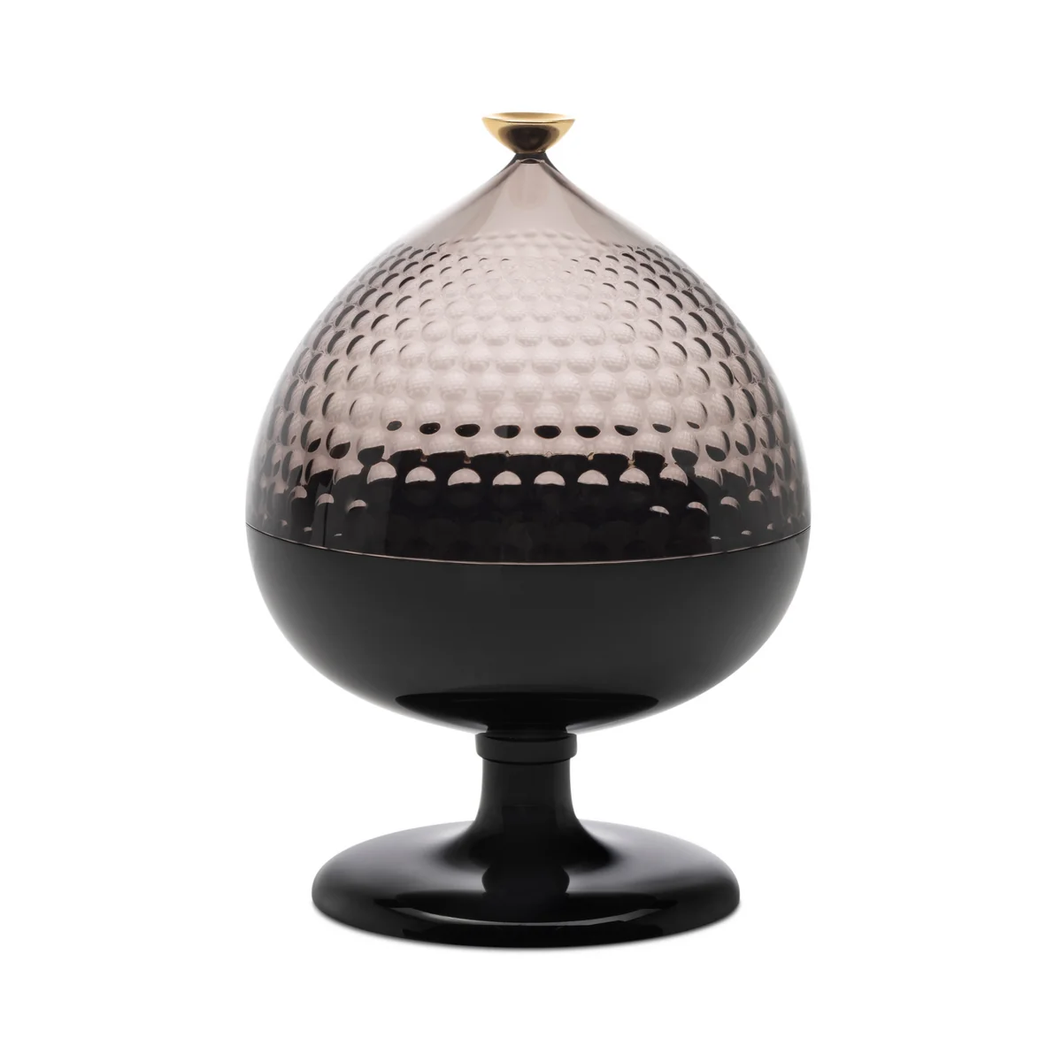 Kartell - Pumo Verre de rangement, Ø 21 cm, noir / fumè