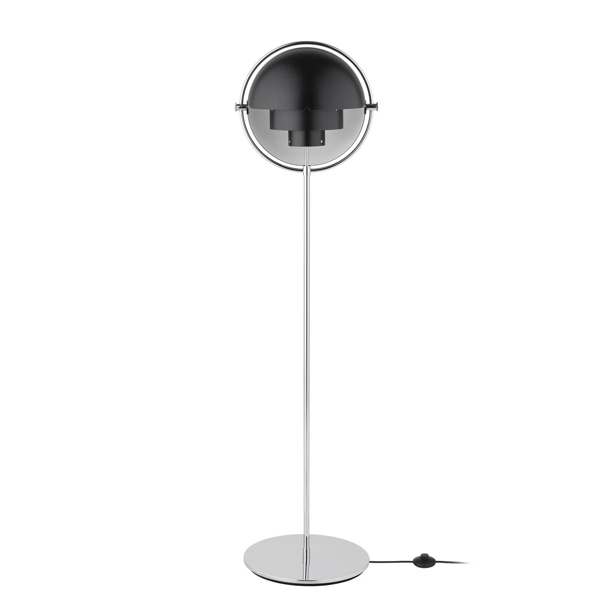 GUBI - Multi-Lite Lampadaire, chrome / noir mat GUBI - Multi-Lite Lampadaire, chrome / noir mat