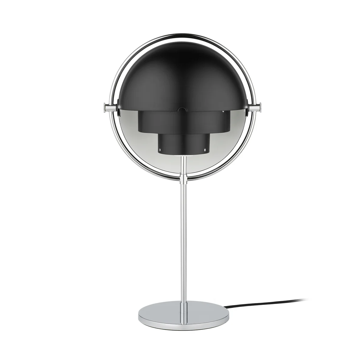 GUBI - Multi-Lite Lampe de table, chrome / noir mat GUBI - Multi-Lite Lampe de table, chrome / noir mat