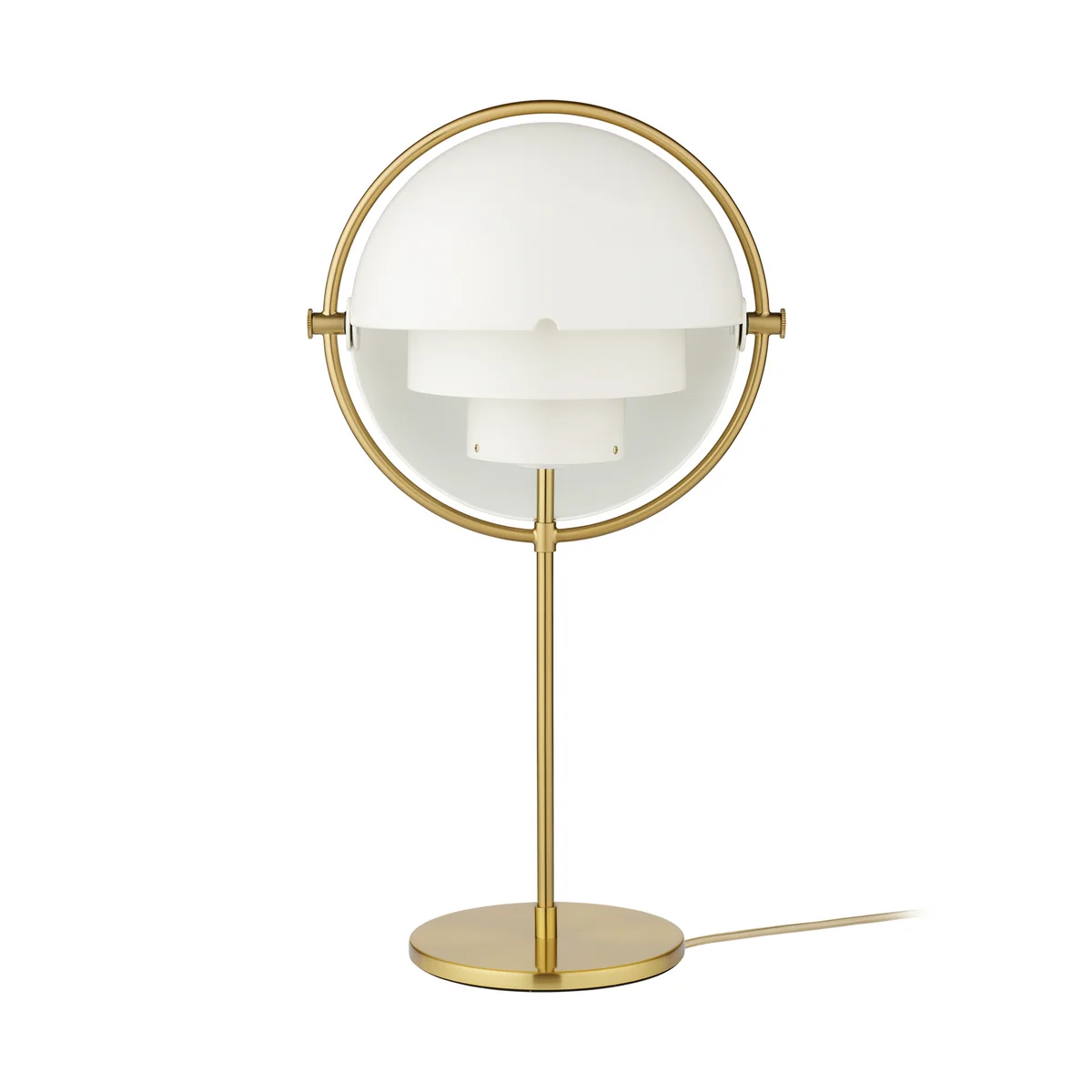 GUBI - Multi-Lite Lampe de table, laiton / blanc mat GUBI - Multi-Lite Lampe de table, laiton / blanc mat