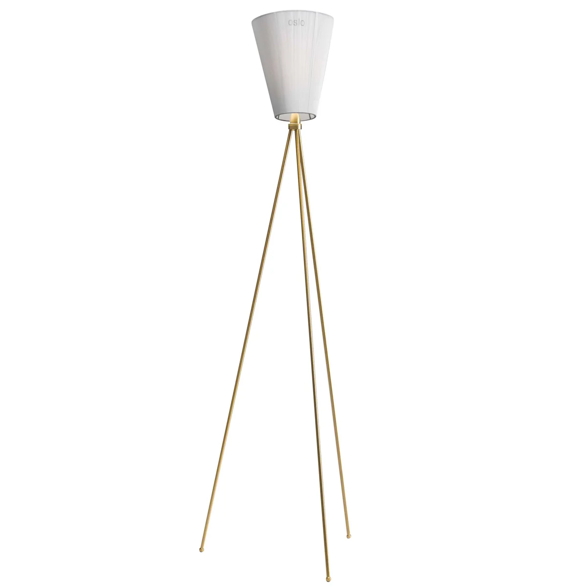 Northern - Oslo Wood Lampadaire, blanc / or