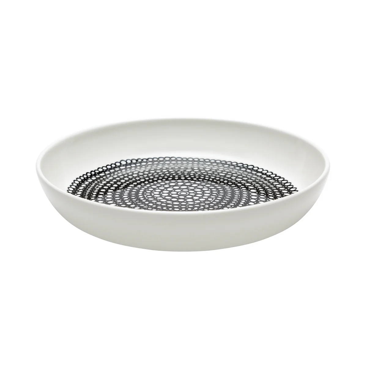 Marimekko - Oiva Räsymatto Plaque profonde Ø 20,5 cm, noir / blanc Marimekko - Oiva Räsymatto Plaque profonde Ø 20,5 cm, noir / blanc