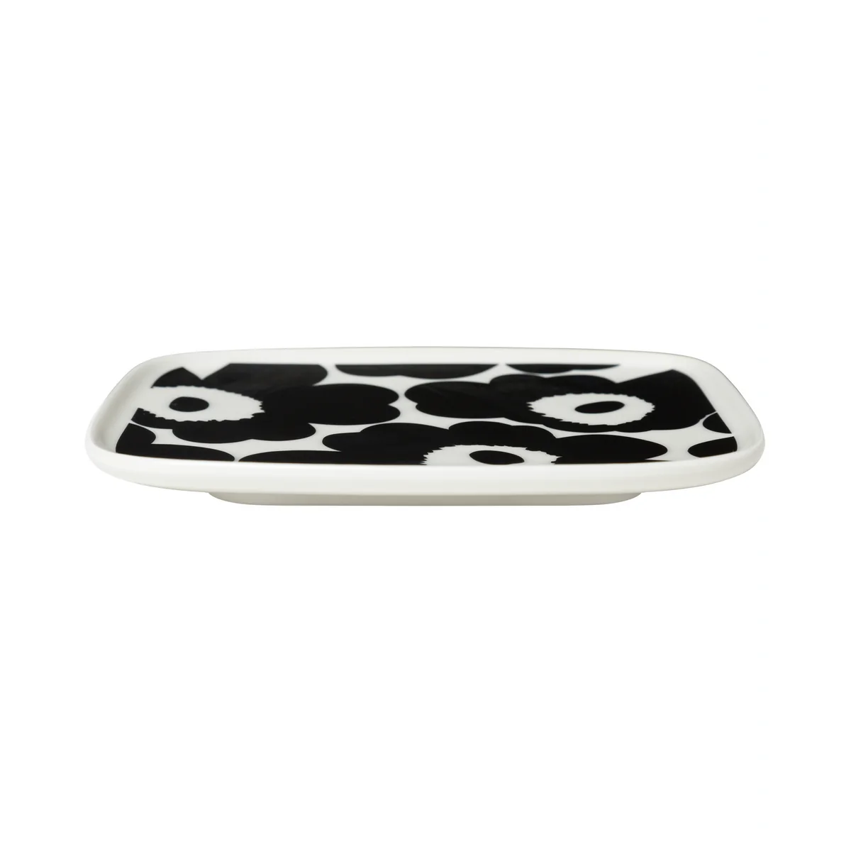 Marimekko - Oiva Unikko Plateau de service, 15 x 12 cm, blanc / noir Marimekko - Oiva Unikko Plateau de service, 15 x 12 cm, blanc / noir