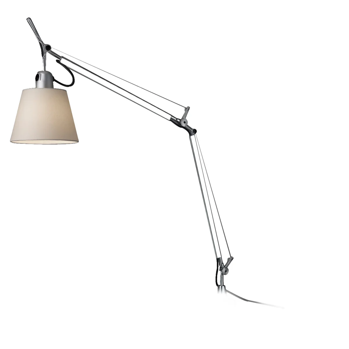 Artemide - Tolomeo Basculante, corps + abat-jour en papier parchemin Ø 18 cm