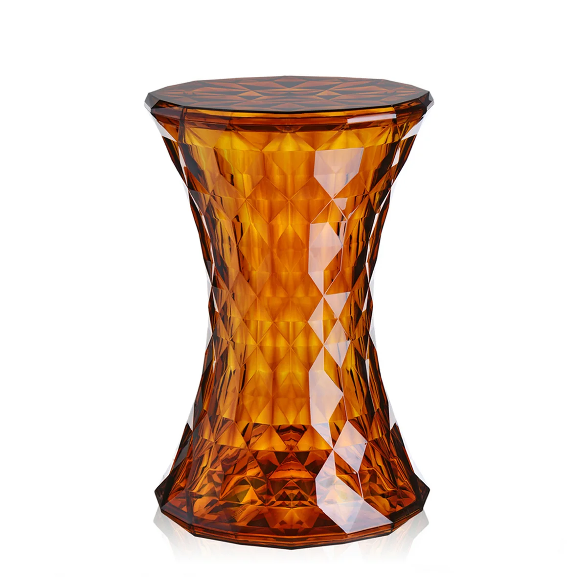 Kartell - Stone Table d'appoint et tabouret, ambre Kartell - Stone Table d'appoint et tabouret, ambre