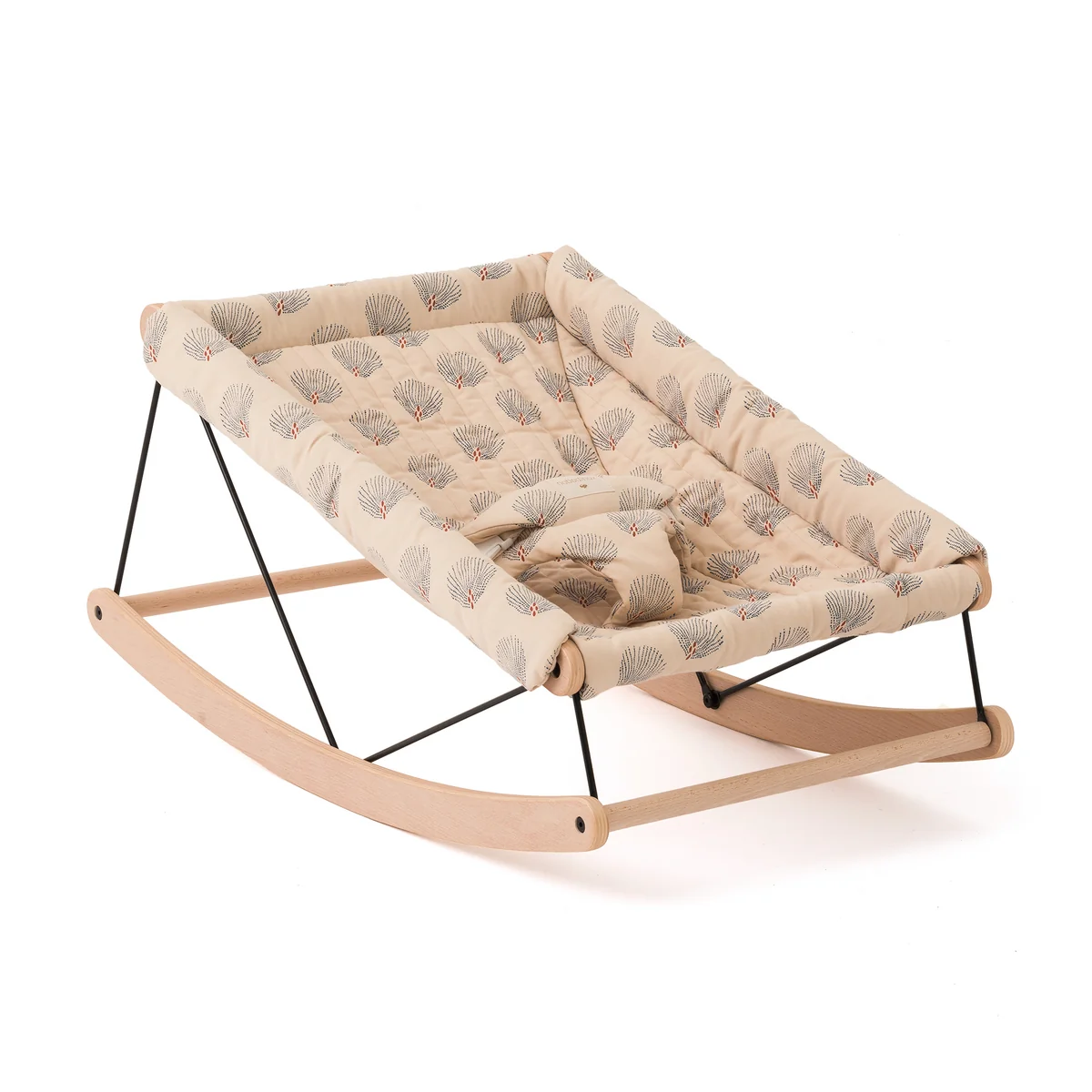 Nobodinoz - Growing Green Transat avec coussin, blue gatsby / cream Nobodinoz - Growing Green Transat avec coussin, blue gatsby / cream