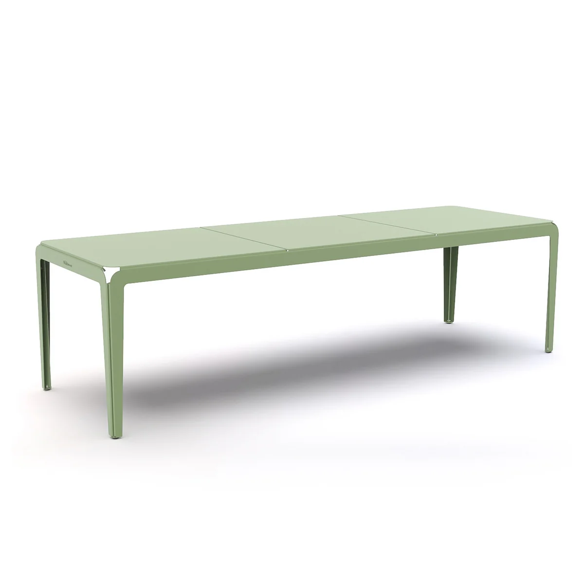 Weltevree - Bended Table Table d'extérieur, 270 x 90 cm, vert pâle (RAL 6021) Weltevree - Bended Table Table d'extérieur, 270 x 90 cm, vert pâle (RAL 6021)