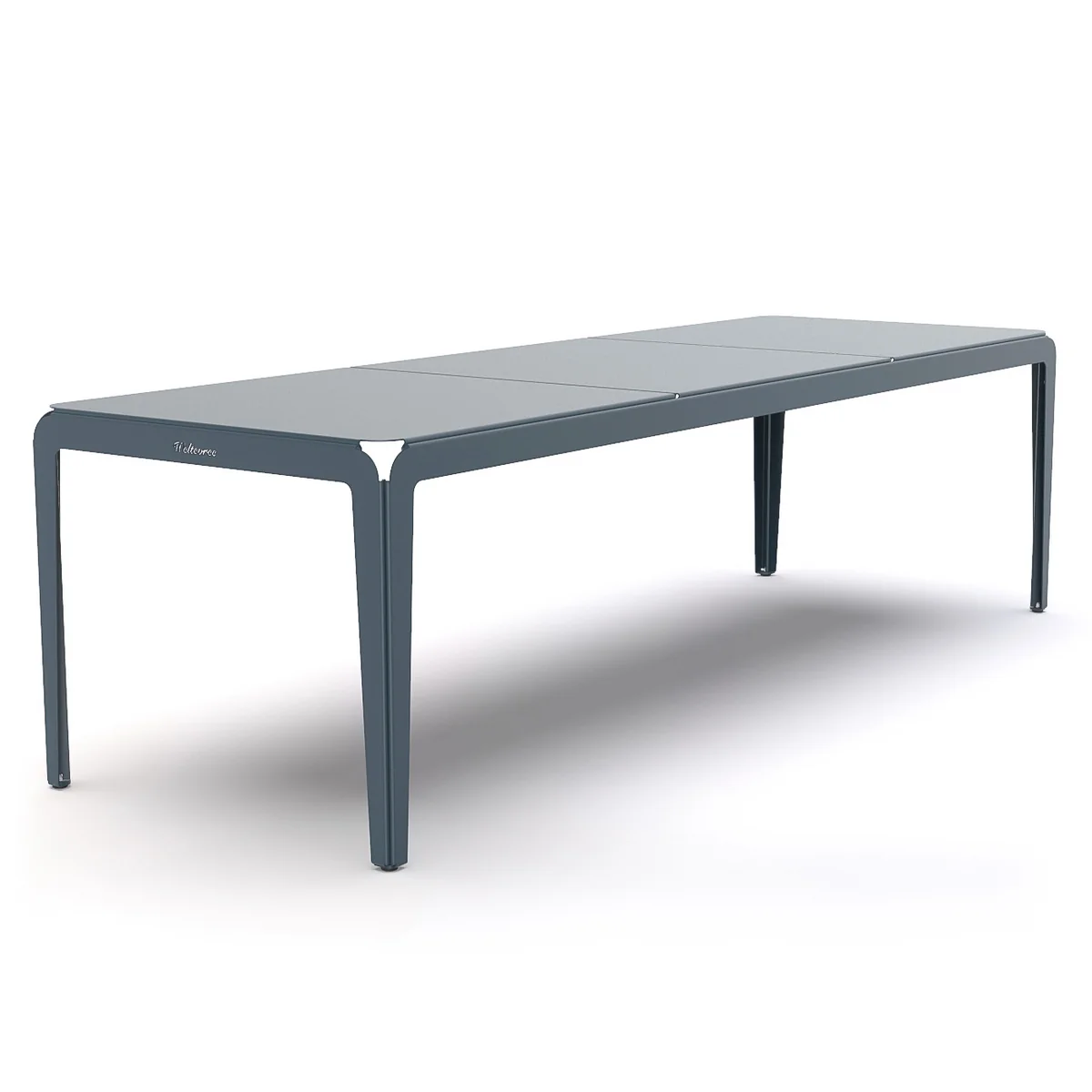 Weltevree - Bended Table Table d'extérieur, 270 x 90 cm, gris-bleu (RAL 5008) Weltevree - Bended Table Table d'extérieur, 270 x 90 cm, gris-bleu (RAL 5008)