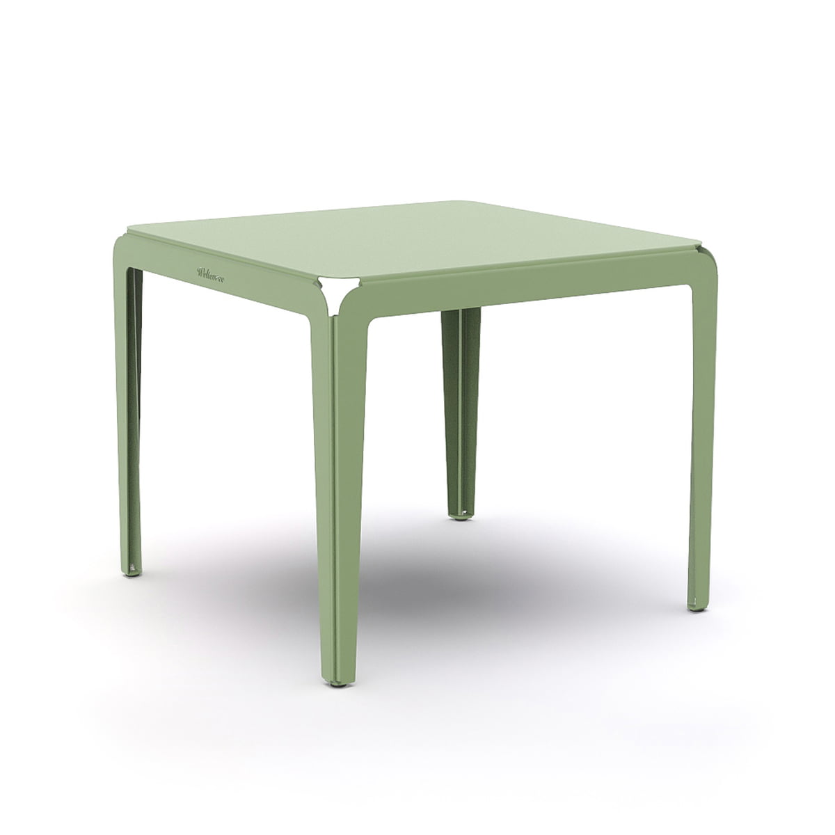 weltevree - bended table table de bistrot, 90 x 90 cm, vert pâle (ral 6021)