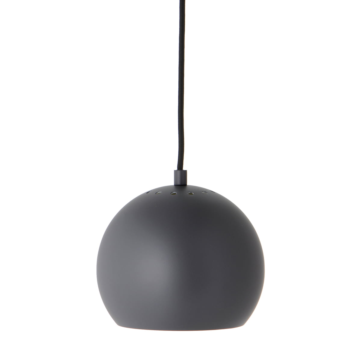 frandsen - ball lampe suspendue ø 18 cm, gris foncé mat / blanc