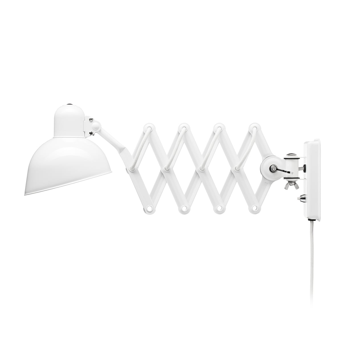 fritz hansen - kaiser idell 6718 lampe à ciseaux applique murale, blanc brillant