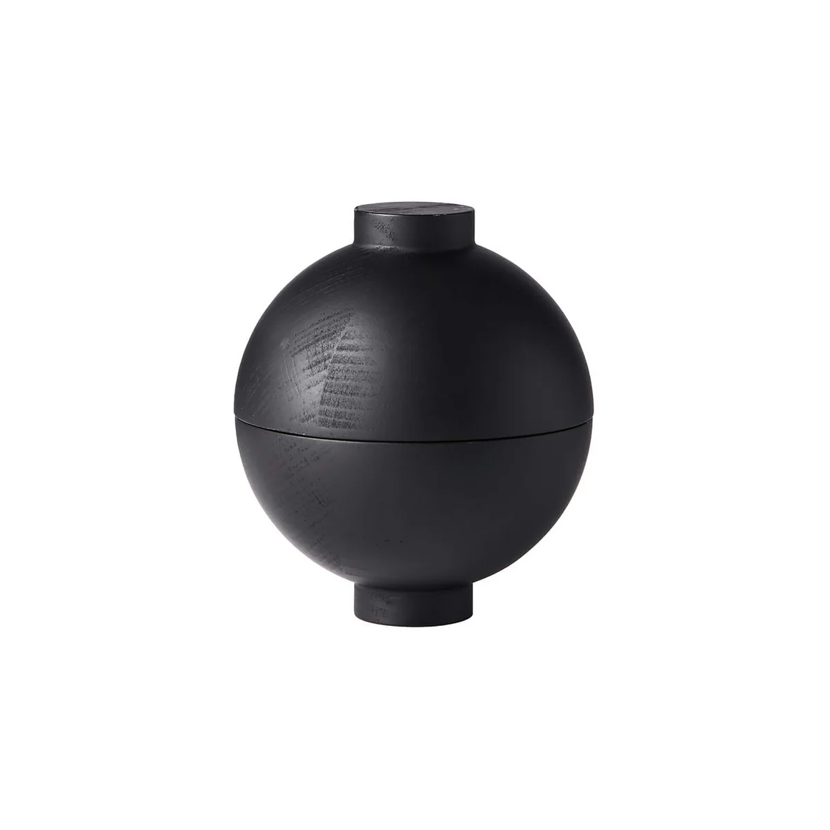Kristina Dam Studio - Wooden Sphere Rangement Ø 12 x H 15 cm, chêne noir