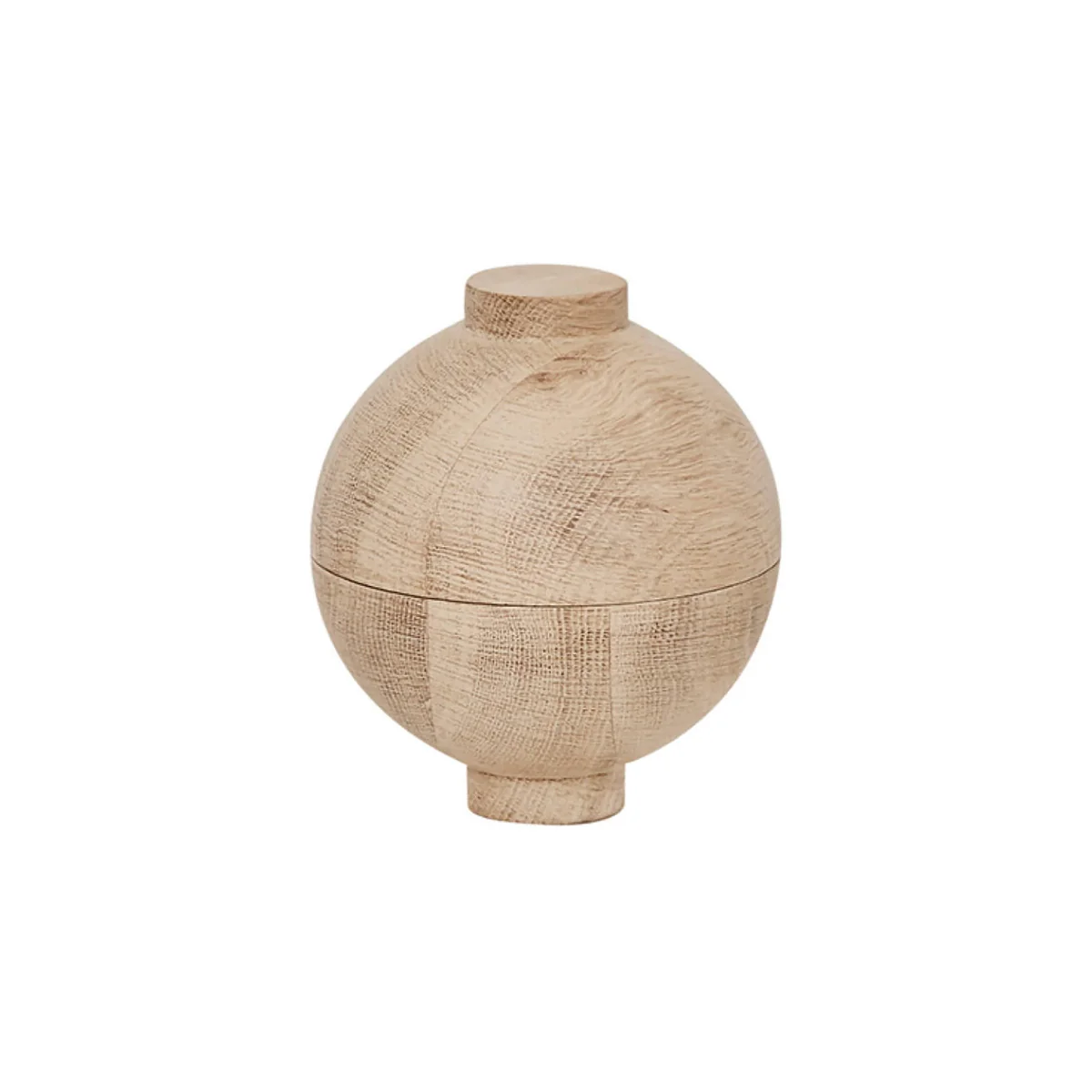 Kristina Dam Studio - Wooden Sphere Stockage Ø 12 x H 15 cm, chêne