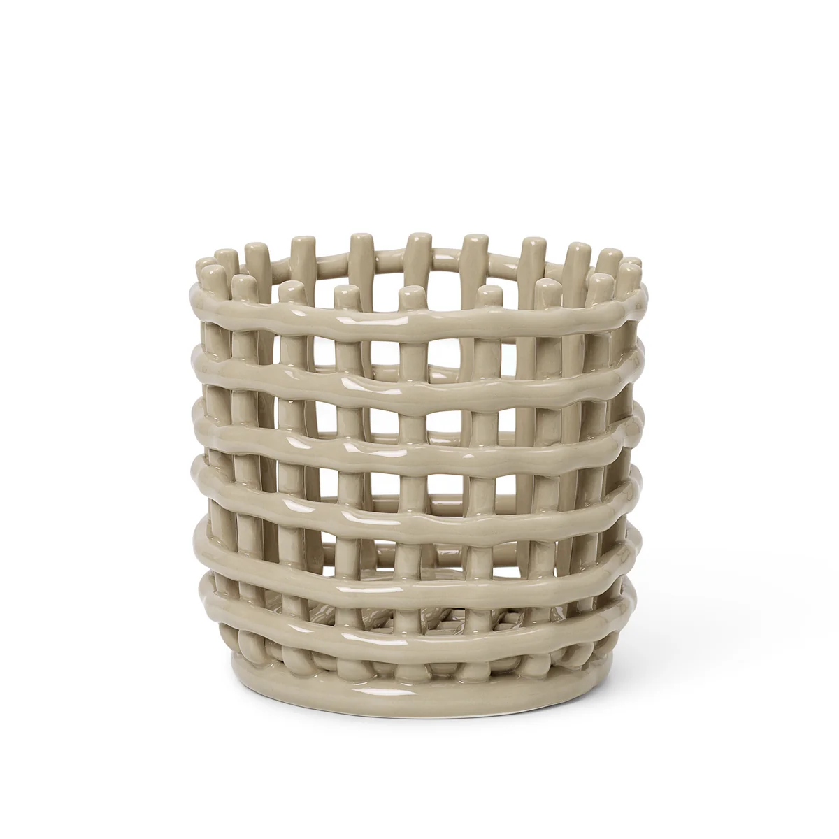 Ferm Living - Corbeille en céramique, petite, cashmere Ferm Living - Corbeille en céramique, petite, cashmere
