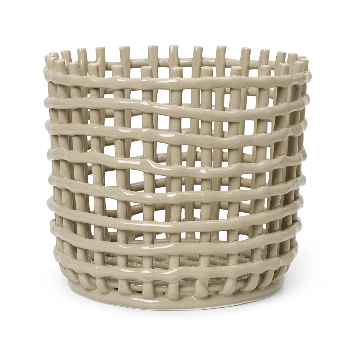 Ferm Living - Corbeille en céramique, grande, cashmere Ferm Living - Corbeille en céramique, grande, cashmere