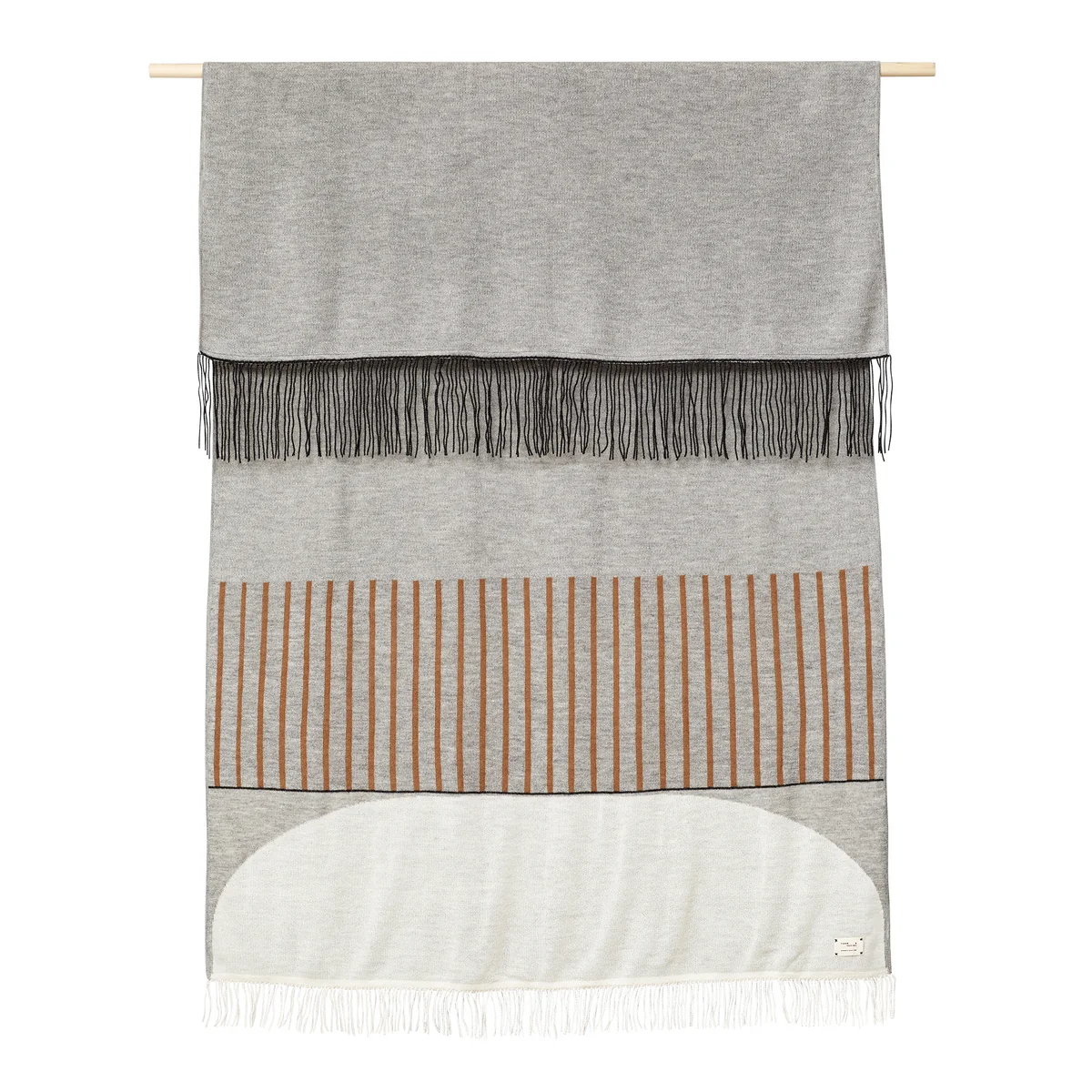 Form & Refine - Aymara Couverture, 130 x 190 cm, gris à motifs Form & Refine - Aymara Couverture, 130 x 190 cm, gris à motifs