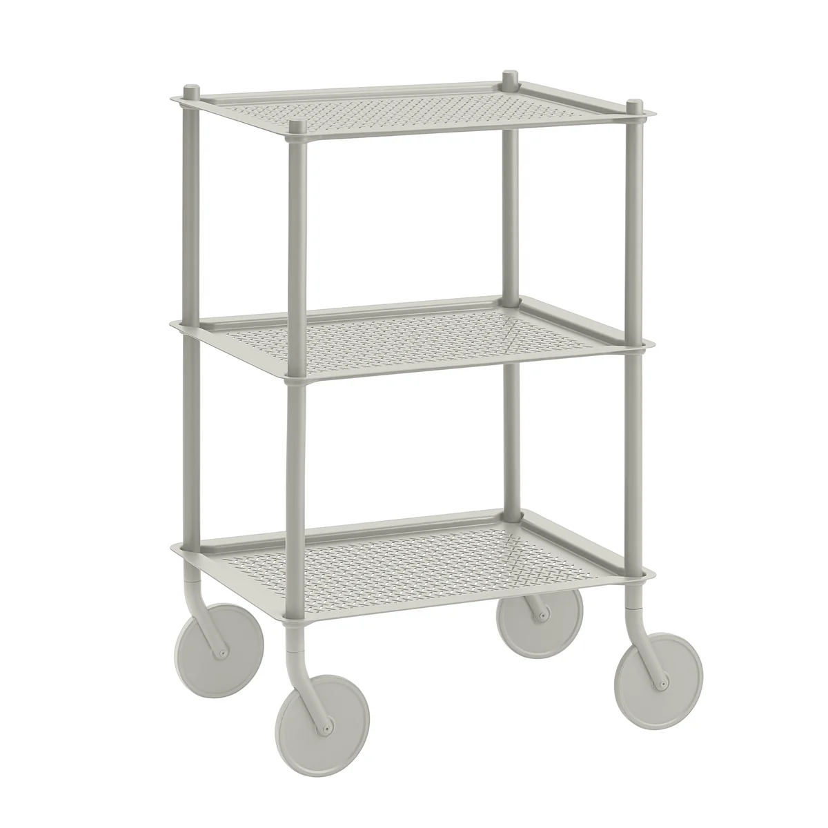 Muuto - Flow Chariot d'appoint, 3 étages, gris Muuto - Flow Chariot d'appoint, 3 étages, gris