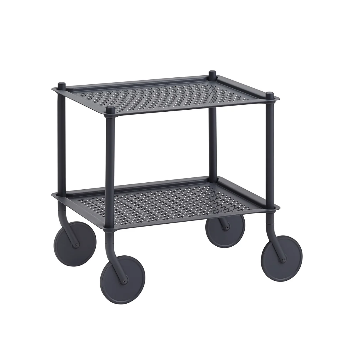 Muuto - Flow Chariot d'appoint, 2 étages, bleu-gris Muuto - Flow Chariot d'appoint, 2 étages, bleu-gris
