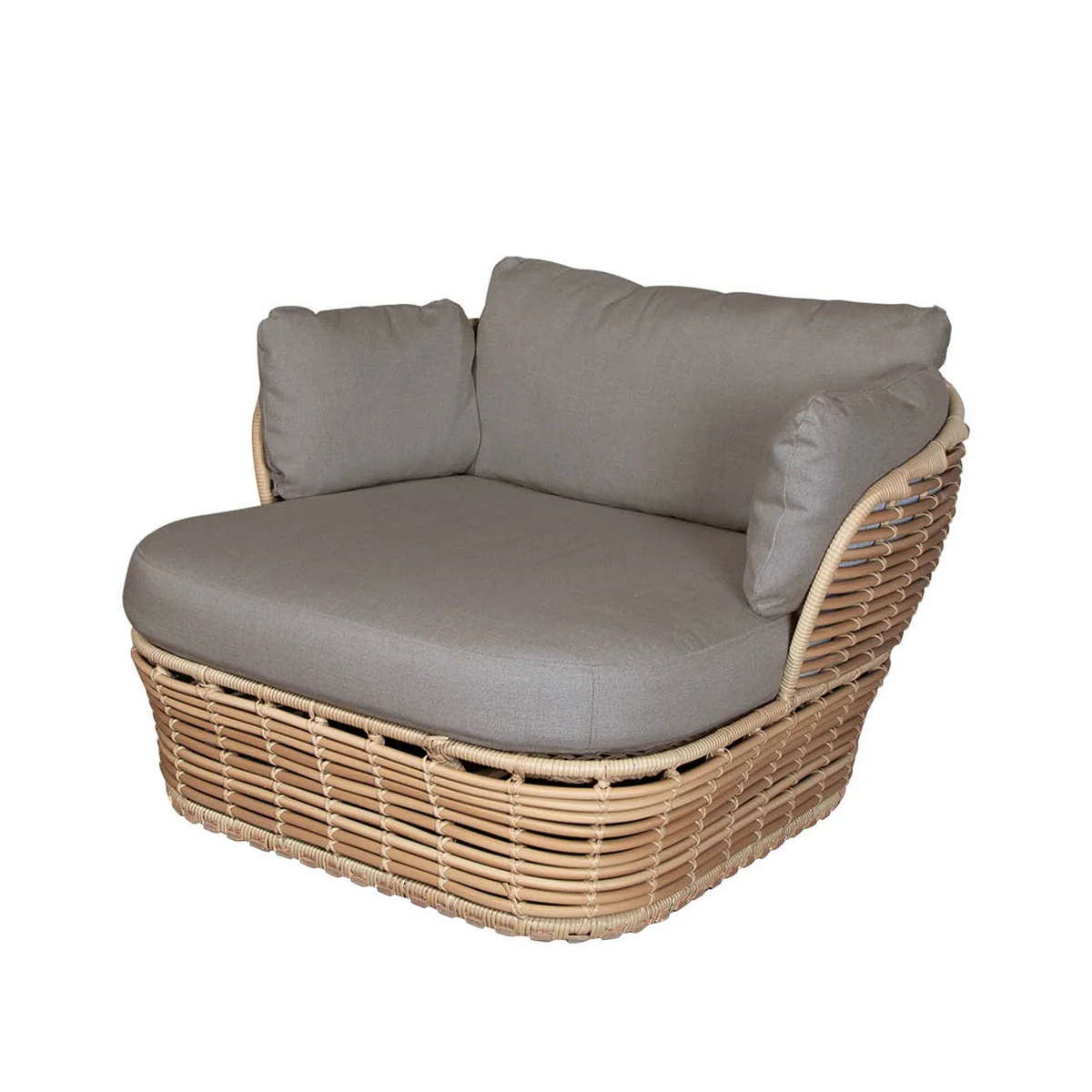Cane-line - Basket Chaise longue Outdoor, naturel / taupe