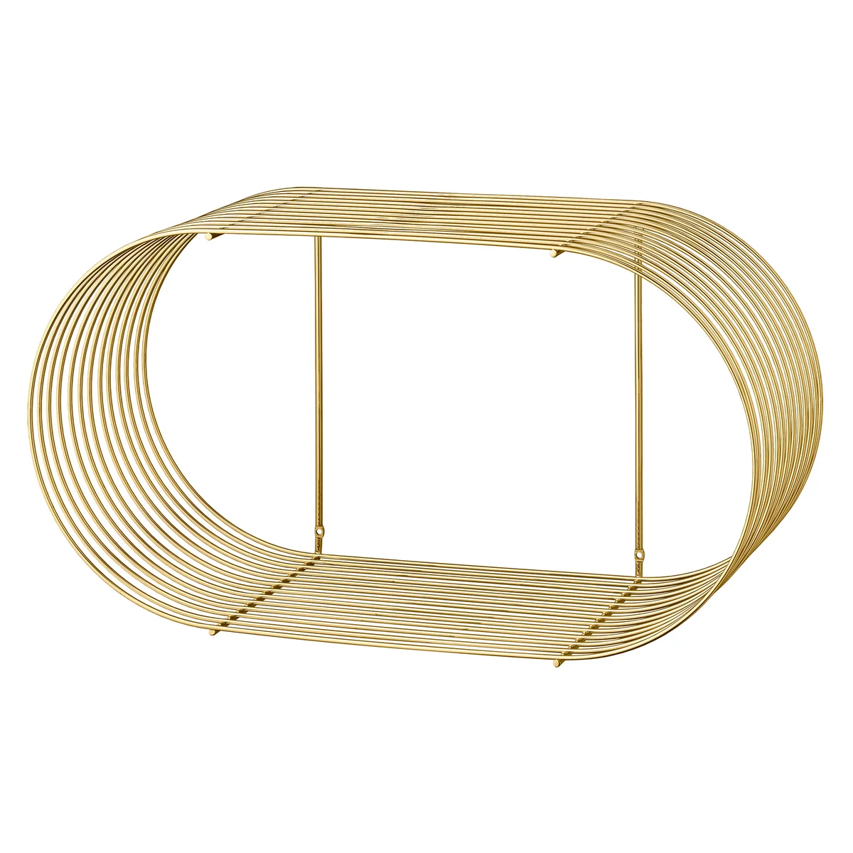 AYTM - Curva Étagère murale, 61,4 x 33 cm, doré